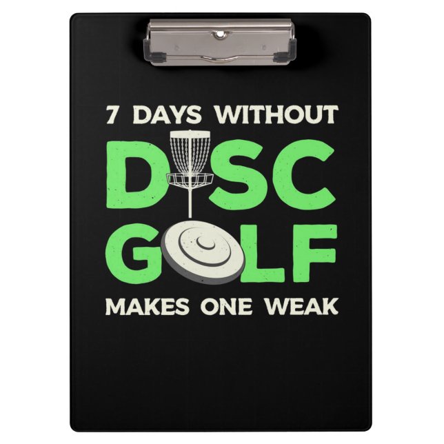 7 Tage ohne FestplattenGolf Klemmbrett (Vorderseite)