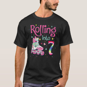 7. Tagesrollenzug in 7 Geburtstagskarren-Roller-Sk T-Shirt