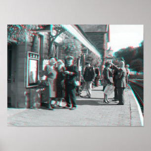 7 Talbahnvierziger jahre Tag, Shropshire, England Poster