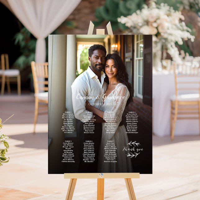 7 Tische elegant Foto Hochzeitskarte Poster (Von Creator hochgeladen)