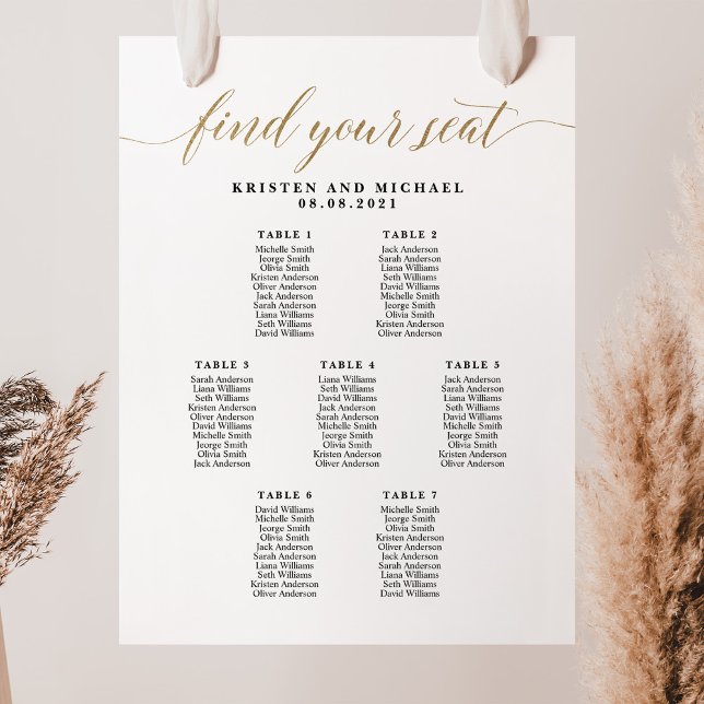 7 Tische für Sitzplätze Poster (Von Creator hochgeladen)