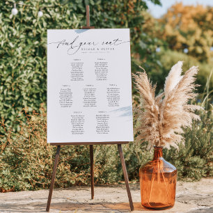 7 Tische Willkommen Sitzplan Hochzeitsschild Poster