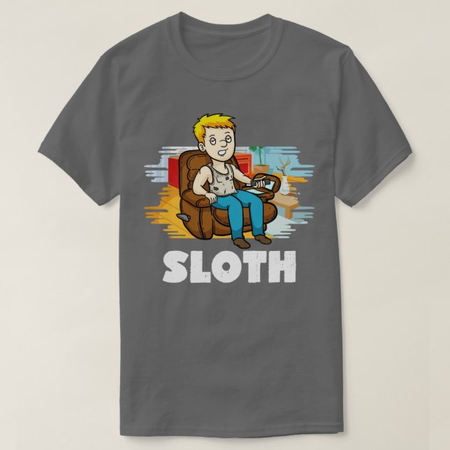 7 Tödliches Sins Sloth Halloween-Kostüm T-Shirt (Design vorne)