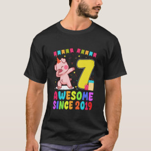 7 Toll seit 2019 7 Jahre altes Schwein Dabbing The T-Shirt