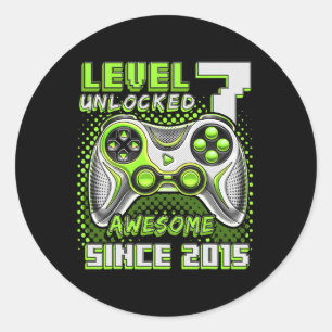 7 Unlock Phantastisch 2015 Videospiel 7. Geburtsta Runder Aufkleber