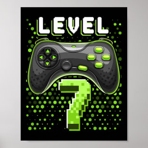 7 Video Game Controller 7. Geburtstag Game Gift Bo Poster