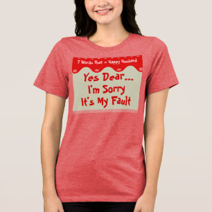 7 Worte an ein langes und glückliches Ehemännchen  Tri-Blend Shirt