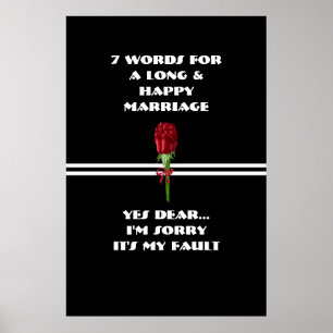 7 Worte Für Eine Lange Und Glückliche Ehe - Poster