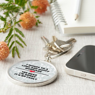 7 Worte zu einer langen Ehe und glücklichen Ehe Schlüsselanhänger