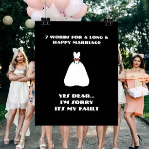 7 Worte zu einer langen und glücklichen Ehe - Post Poster