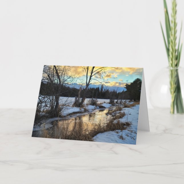 7"x5" Faltkarte | Creek Reflection 17 Karte (Vorderseite)