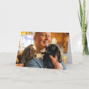 7"x5" Faltkarte   Kinder in der Küche Karte