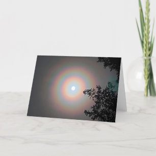 7"x5" Faltkarte   Winter Moon Halo Karte