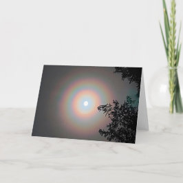 7"x5" Faltkarte | Winter Moon Halo Karte
