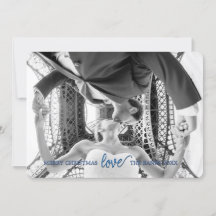 7" x 5" Liebe-Weihnachtskarte in den Nebelflecken