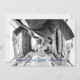 7" x 5" Liebe-Weihnachtskarte in den Nebelflecken Feiertagskarte