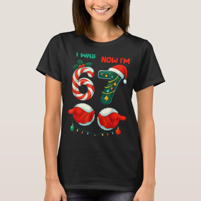 7 Year Old Birthday Shirt Was 6 Now I'm 7 67 Funny (Vorderseite)