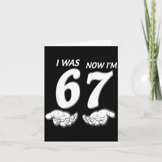 7 Year Old Birthday Shirt Was 6 Now I'm 7 67 Funny Karte (Vorderseite)