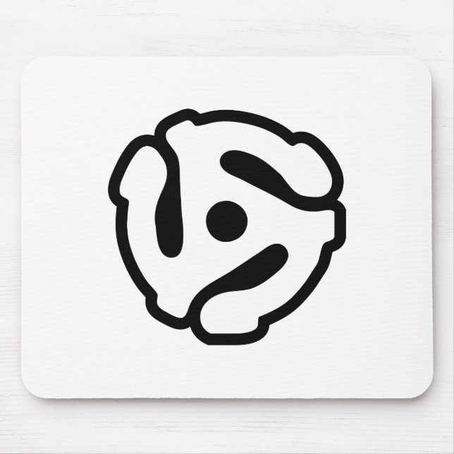 7 Zoll 45 U/min Vinyl Adapter Spindelspinne Mousepad (Vorne)