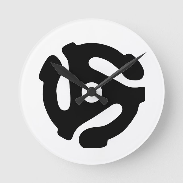 7 Zoll 45 U/min Vinyl Adapter Spindelspinne Runde Wanduhr (Vorderseite)