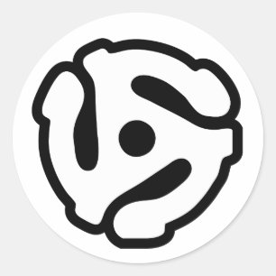 7 Zoll 45 U/min Vinyl Adapter Spindelspinne Runder Aufkleber