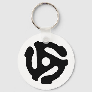 7 Zoll 45 U/min Vinyl Adapter Spindelspinne Schlüsselanhänger