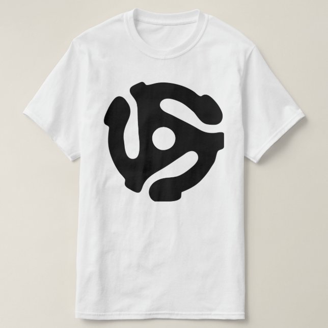 7 Zoll 45 U/min Vinyl Adapter Spindelspinne T-Shirt (Design vorne)