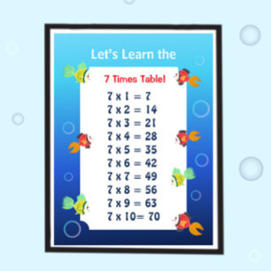 7er-Reihe Poster für Kinder   Ozean-Mathematik 