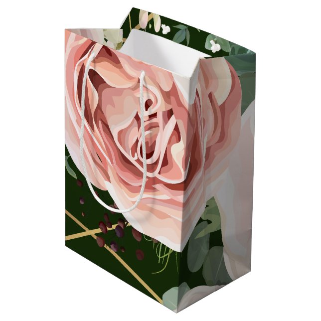 7lx4,5wx10h Mittlere Geschenktasche Geometrische G Mittlere Geschenktüte (Rückseite Schrägansicht)