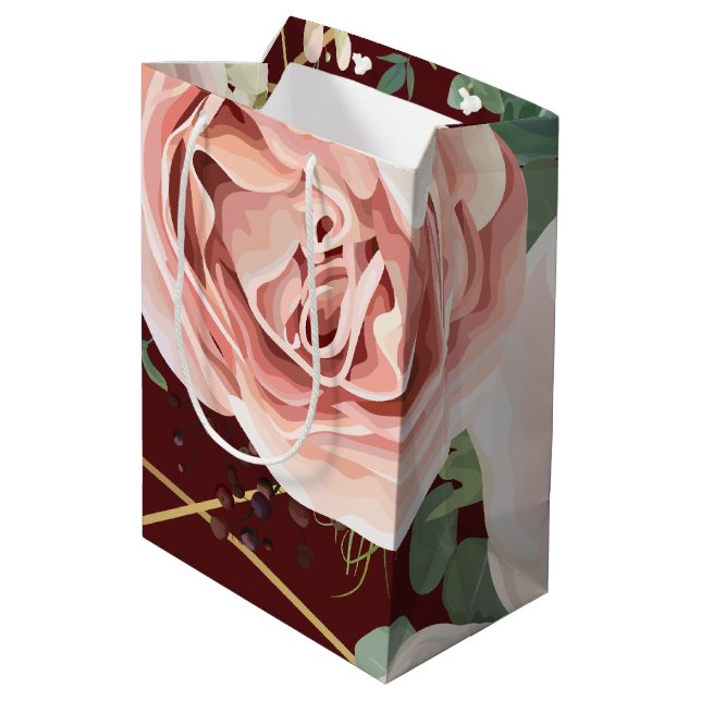 7lx4.5wx10h Mittlere Geschenktasche Geometrischer  Mittlere Geschenktüte (Rückseite Schrägansicht)