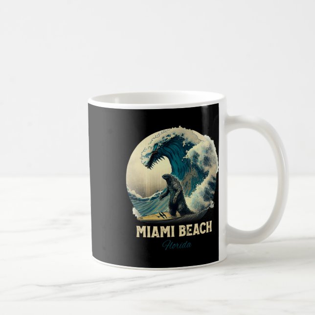 7Miami Beach Florida Surfen Surfboard  Kaffeetasse (Rechts)