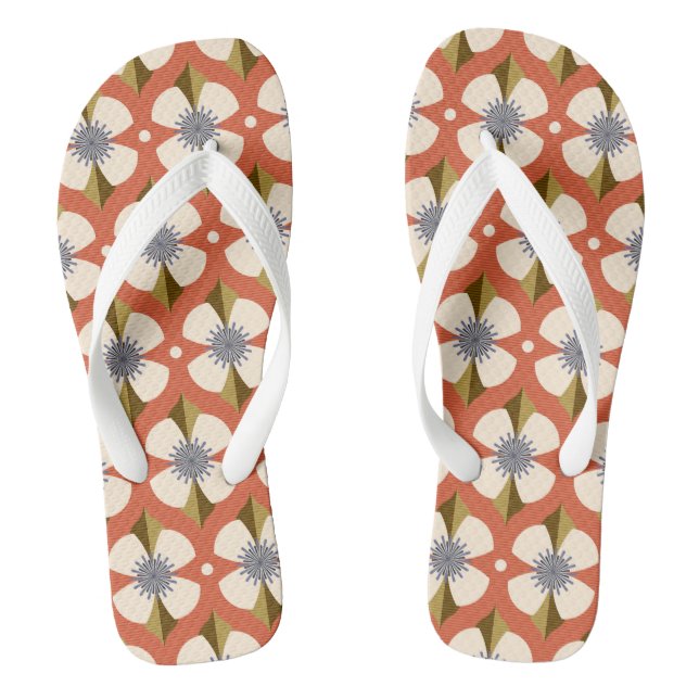 7os Buttercup Blume braun Flip Flops (Fußbett)