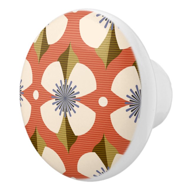 7os Buttercup Blume braun Keramikknauf (Rechts)