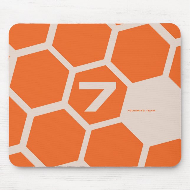 7Summits - Orange Bienenstock Mousepad (Vorne)