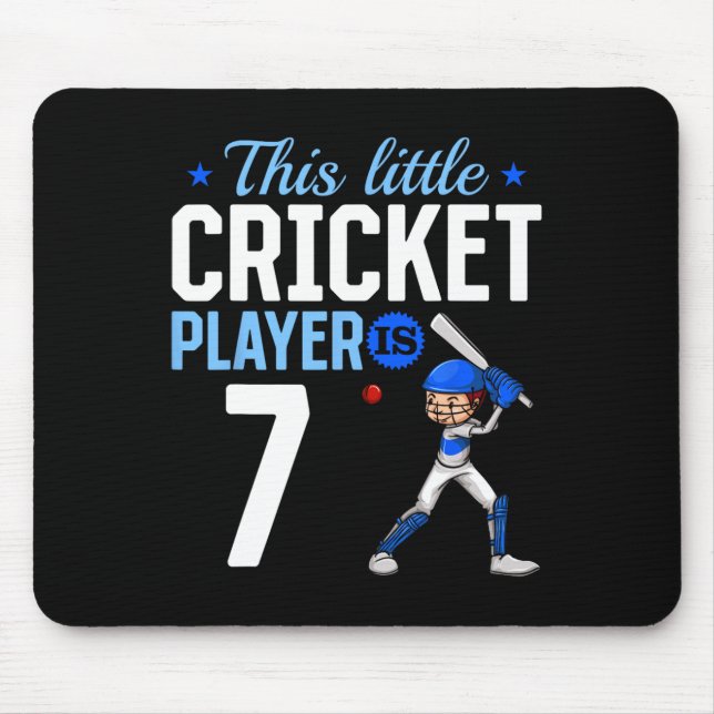 7th Birthday Cricket Player  Mousepad (Vorne)