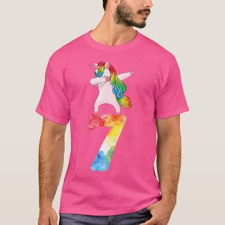 7Th Birthday Unicorn Lovers Girls Funny 7 Years Ol T-Shirt