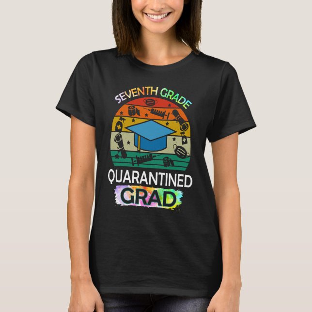 7th Grade Graduation Quarantine Senior 2021 Gradua T-Shirt (Vorderseite)