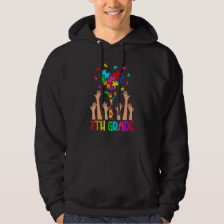 7th Grade Heart Autism Awareness Back To School 1 Hoodie