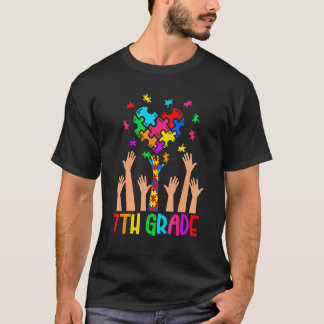 7th Grade Heart Autism Awareness Back To School 1 T-Shirt