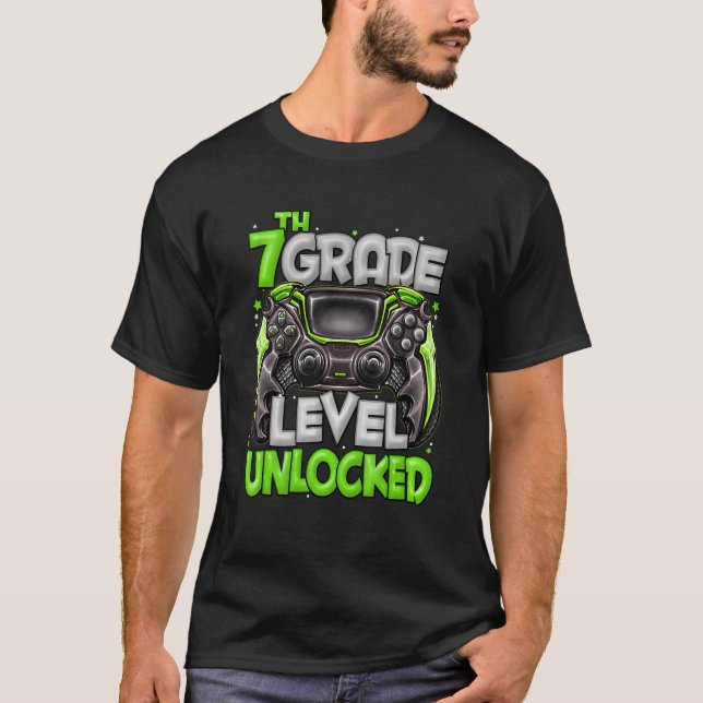7th Grade Level Unlocked Game On 7th Grade School  T-Shirt (Vorderseite)