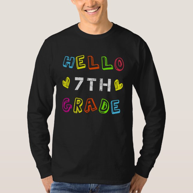 7th Grade Squad Girls Boys Teacher Team, Hello sev T-Shirt (Vorderseite)