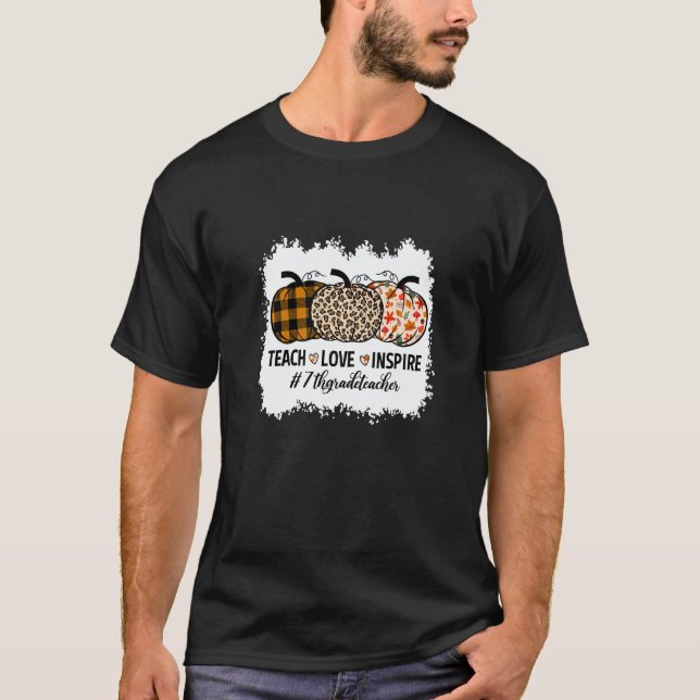 7th Grade Teacher Back To School Pumpkin Fall Teac T-Shirt (Vorderseite)