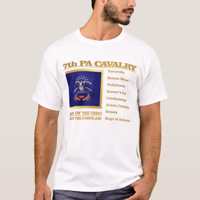 7th PA Cavalry (BH) T-Shirt (Vorderseite)