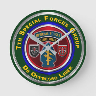 7th Special Forces Group Keepsake Runde Wanduhr