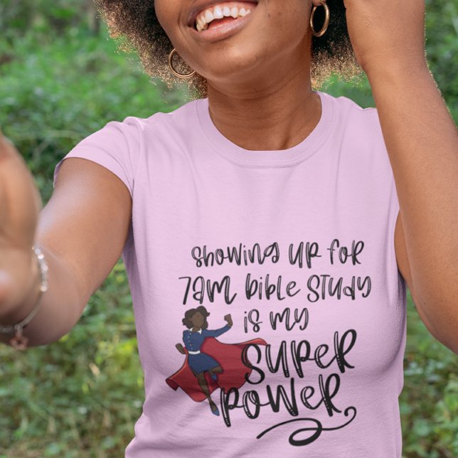 7Uhr SISTER SUPER POWER (dunkle Haut) Rosa Kurz T-Shirt (Von Creator hochgeladen)
