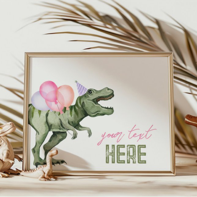 7x5 Dinosaurier Editable Sign Card Einladung (Von Creator hochgeladen)