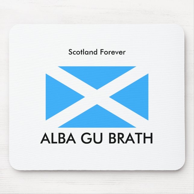 800px-Flag_of_Scotland_%28traditional%29, ALBA… Mousepad (Vorne)