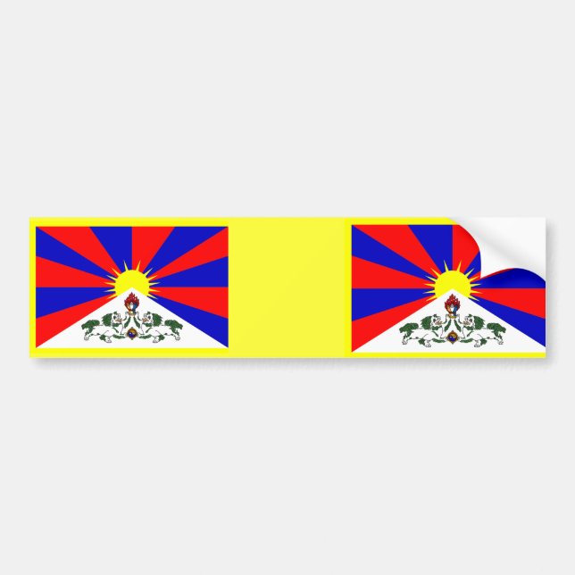 800px-Flag_of_Tibet_svg, 800px-Flag_of_Tibet_svg Autoaufkleber (Vorne)