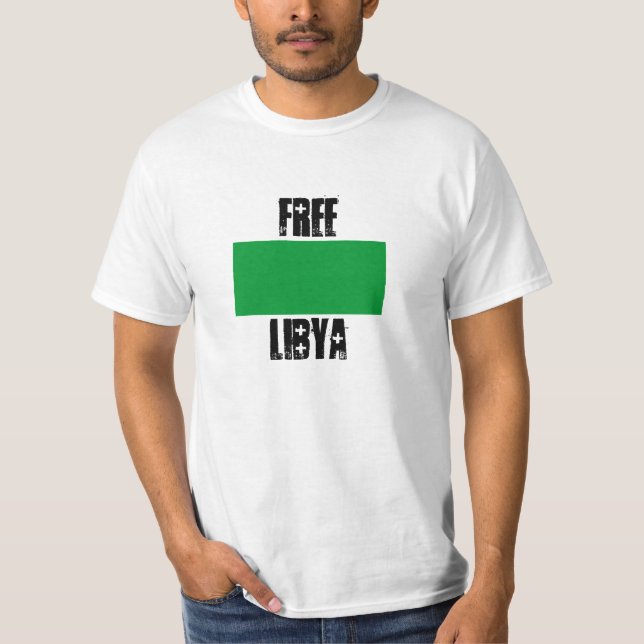 800px-Flag von Libyen svg, FREI, LIBYEN T-Shirt (Vorderseite)