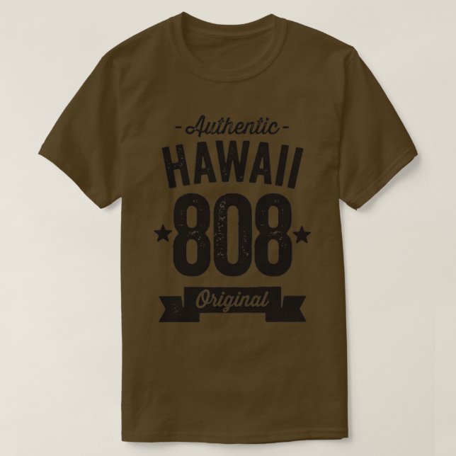 808 Hawaii Area Code Authentic TShirt 4 (Design vorne)